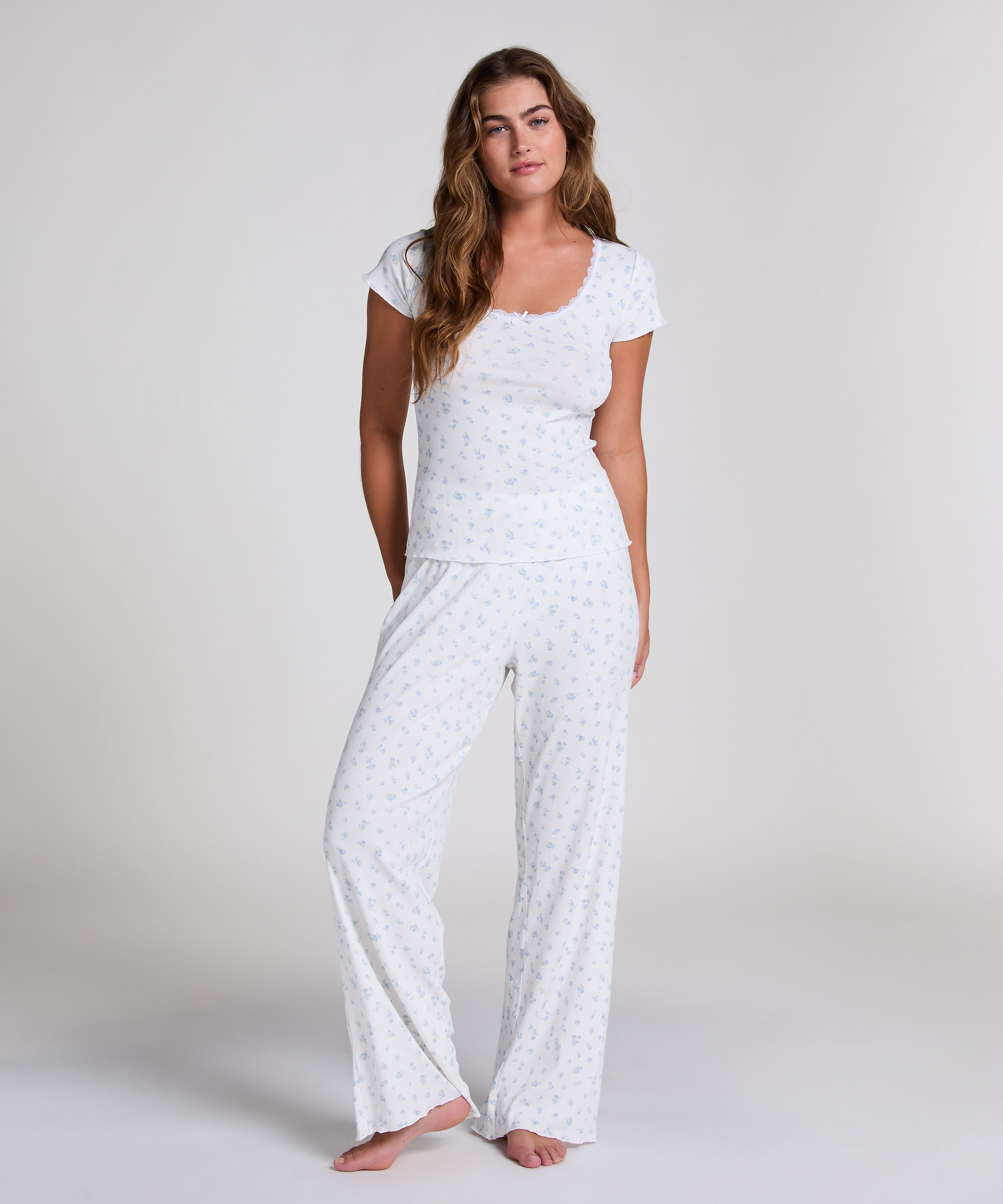 Pyjamaset Rib, Blue, main