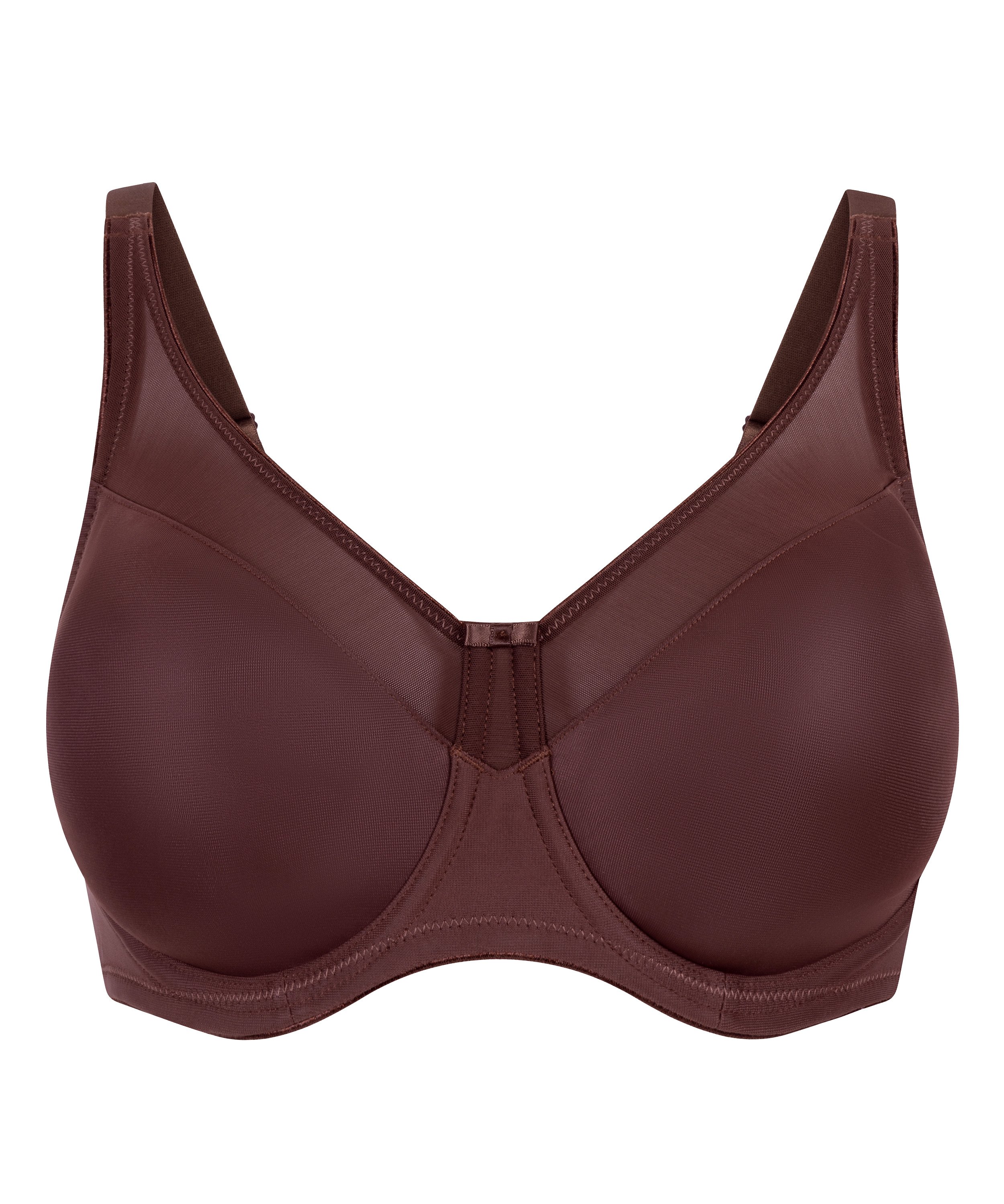 Nina Non-Padded Underwired Minimizer Bra, Brown, main