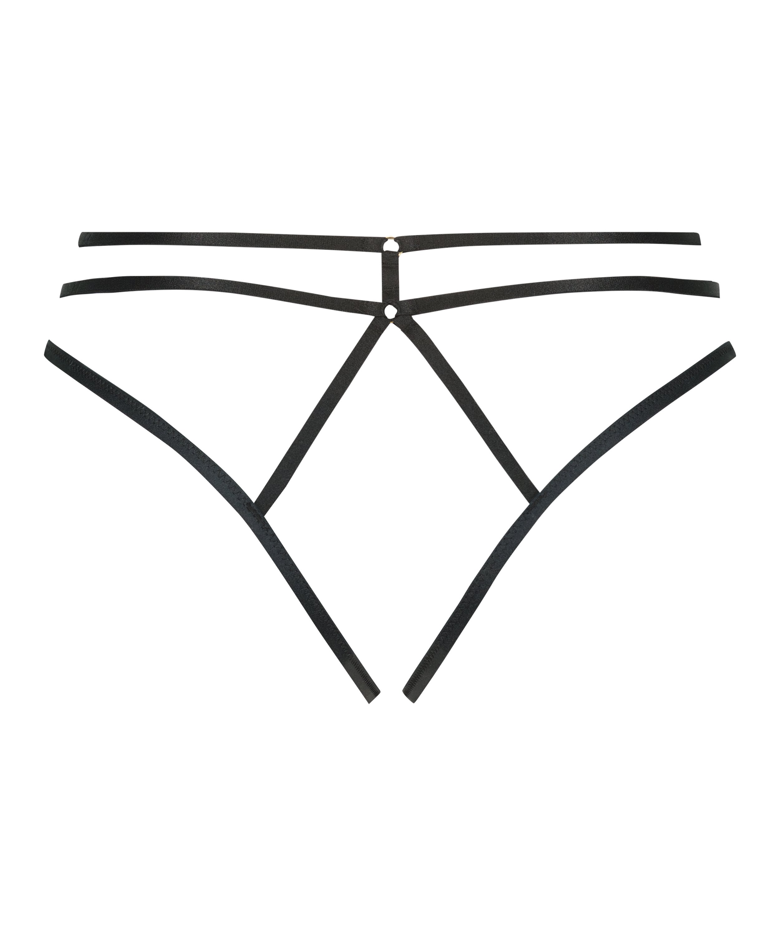 Effie open crotch knickers, Black, main