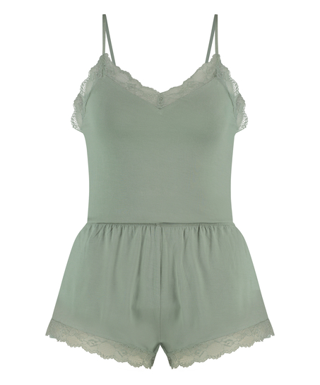 Cami Short Pyjama Set, Green