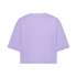 Short-sleeve velours top, Purple