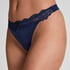 Lace & Shine Thong, Blue