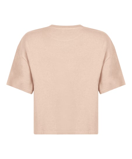 Brushed Jersey Pyjama Top, Beige