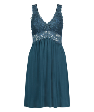 Nora Lace Slip Dress, Blue
