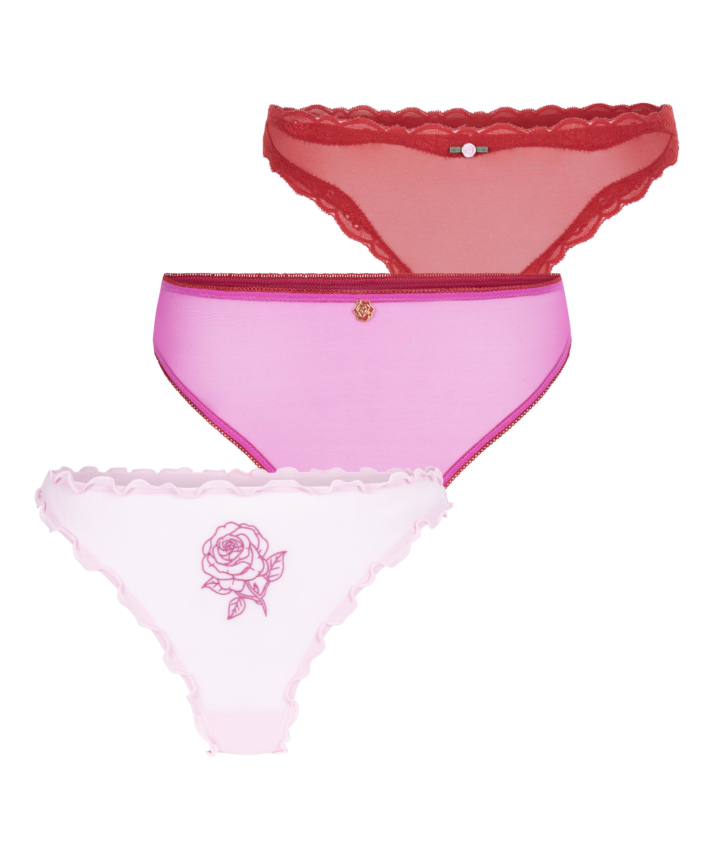 Valentine Thong 3-Pack Giftset, Red, main