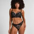 Lou Padded Underwired Longline Bra, Black