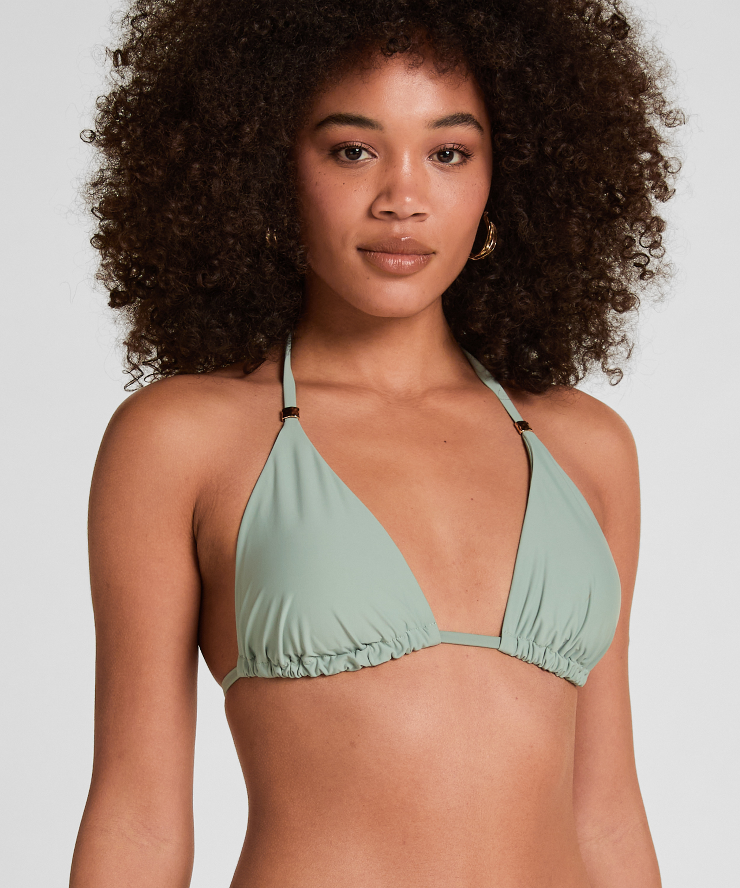 Triangle Bikini Top Luxe, Green, main