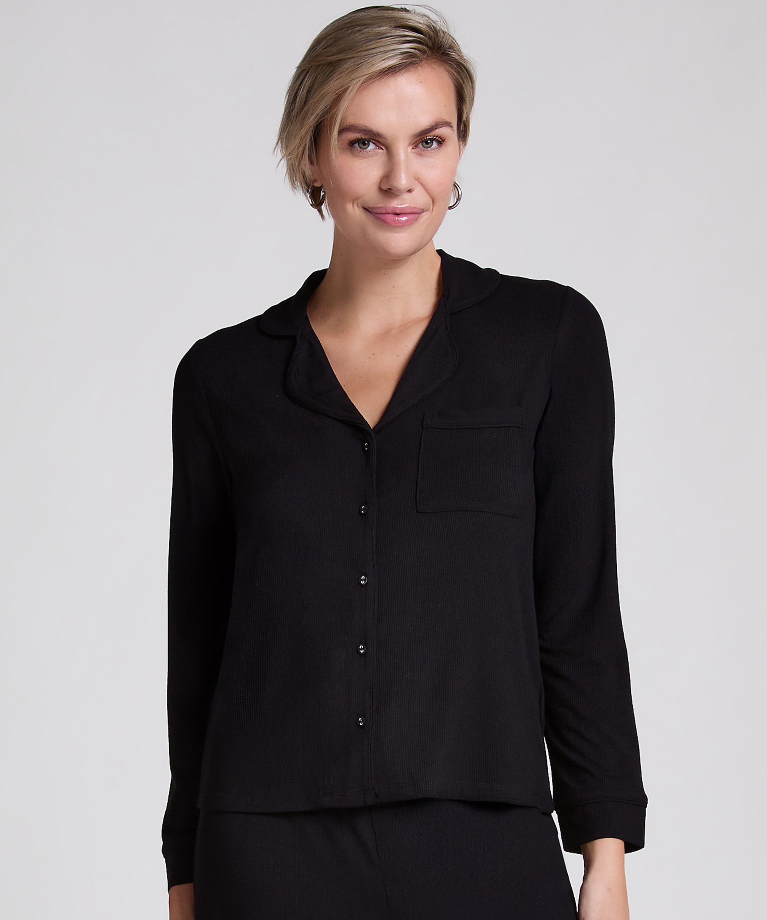 Jacket Rib Essential, Black, main