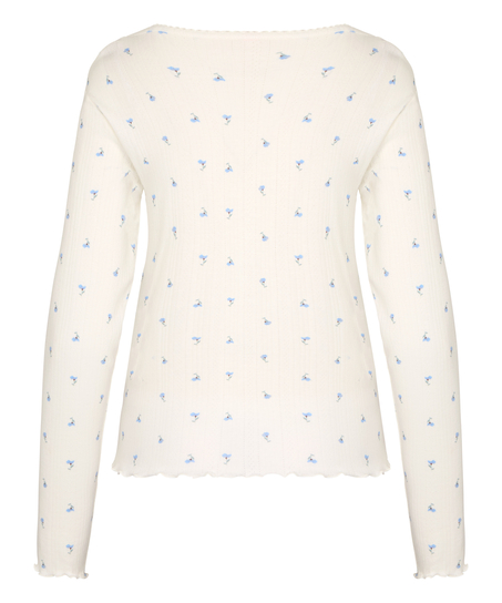 Top Pointelle, White