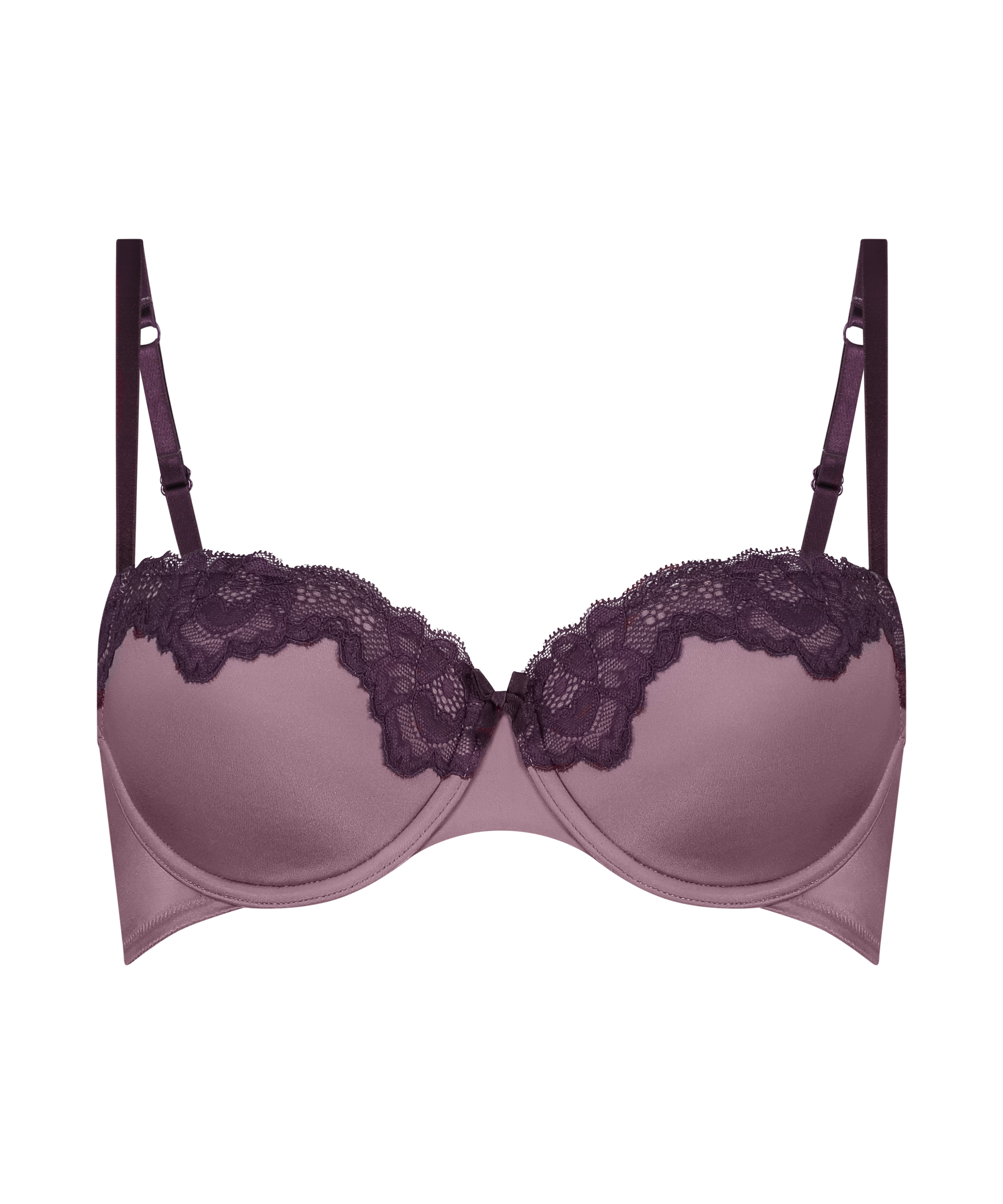 Lace & Shine Padded Underwired Bra, Purple, main