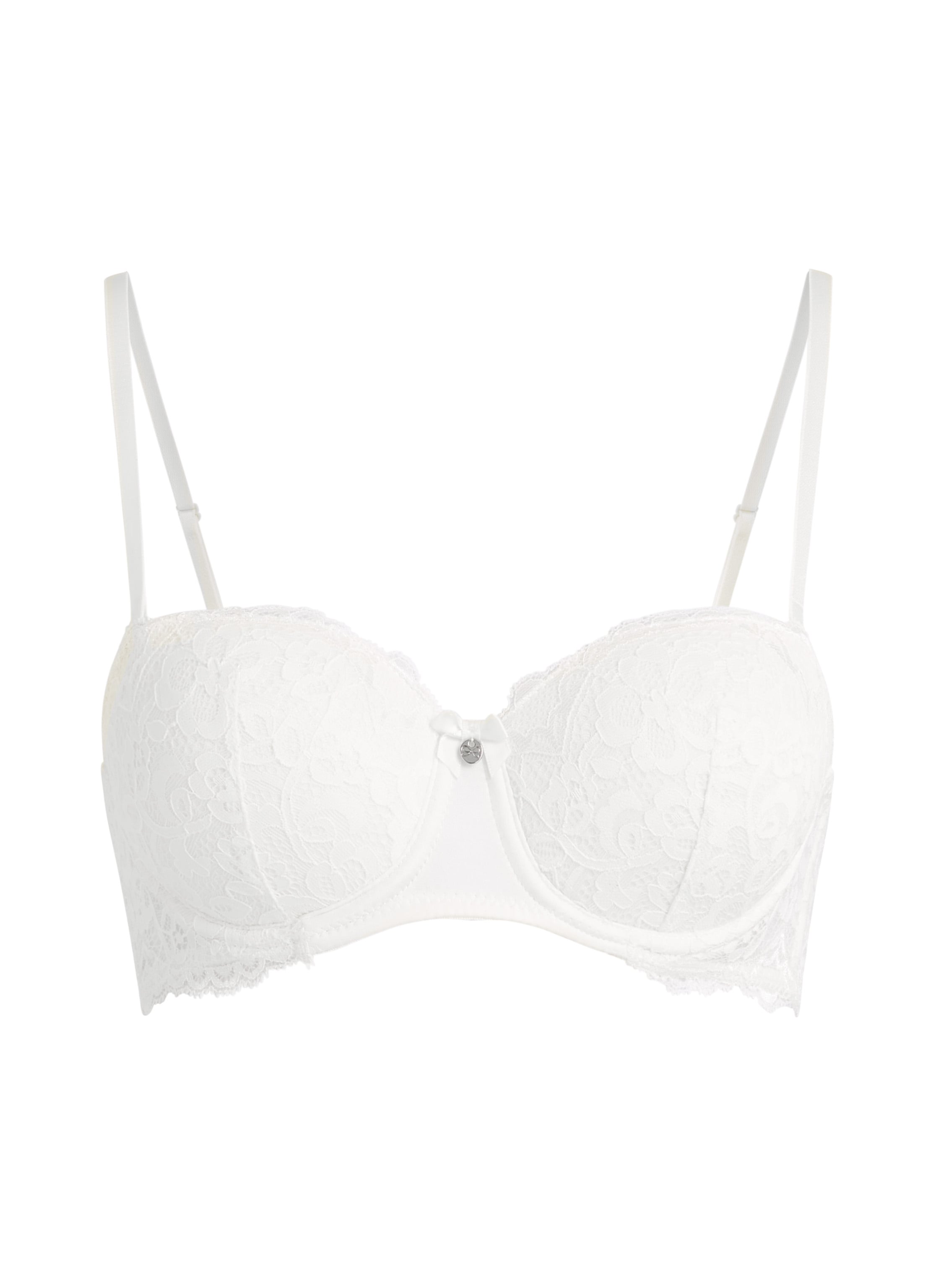 Marine Padded Underwired Strapless Bra, White, main