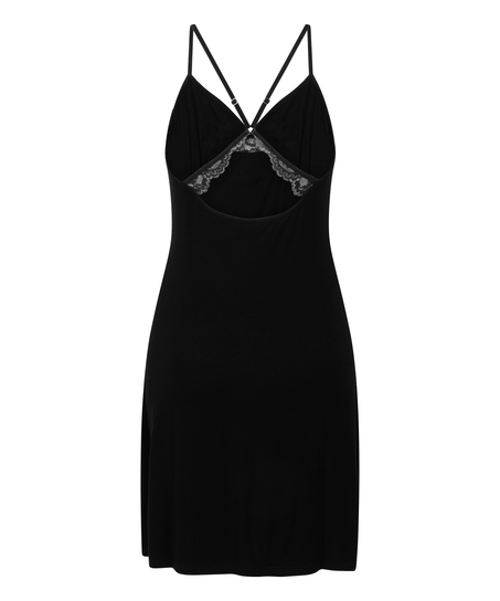Jersey Slip Dress, Black