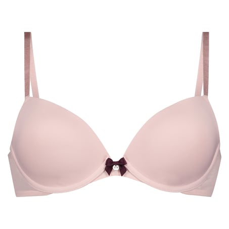 Plunge Padded Underwired Bra, Pink