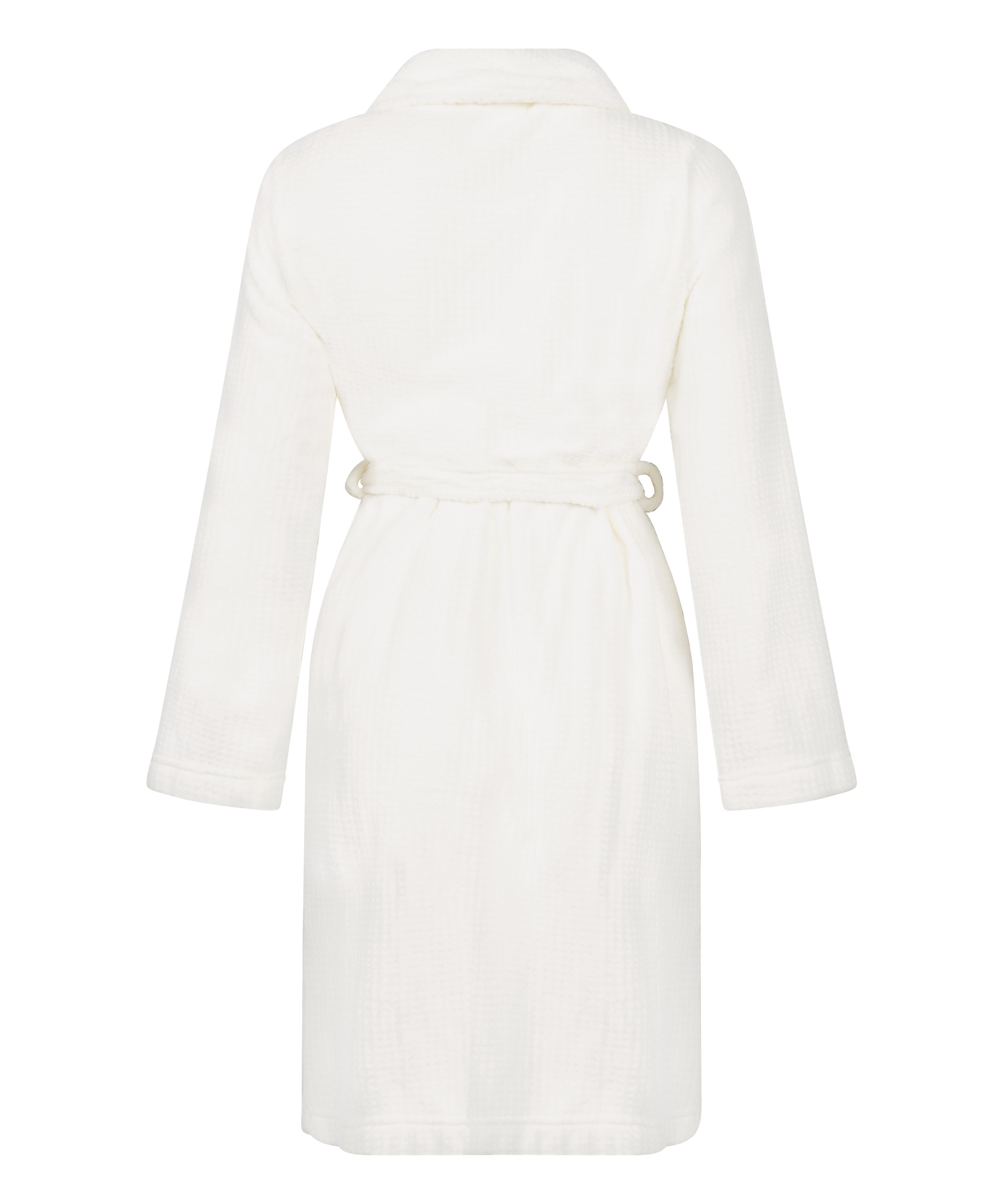 Fleece Bathrobe, White, main