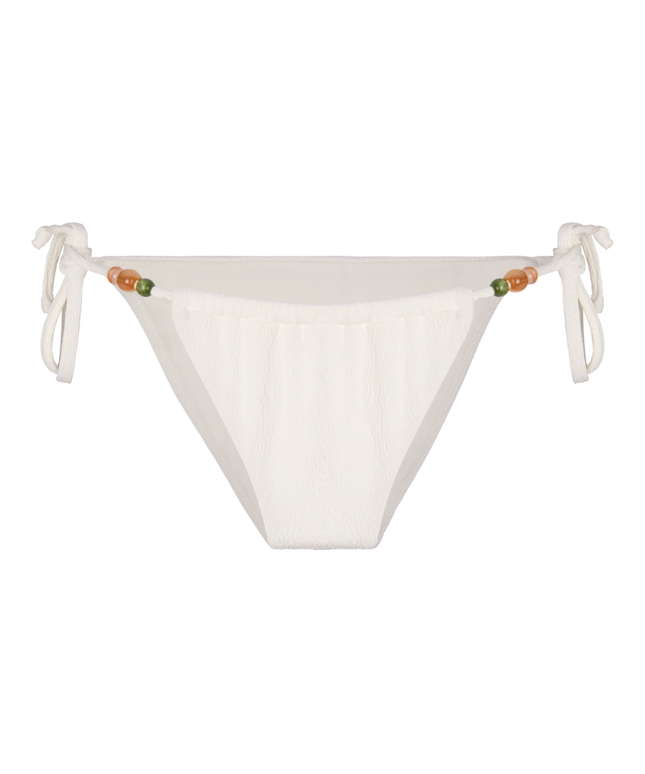 Highleg Bikini Bottom Crinkle, White