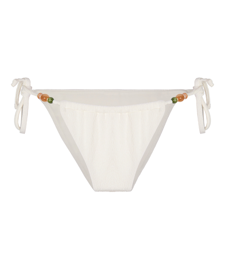 Highleg Bikini Bottom Crinkle, White