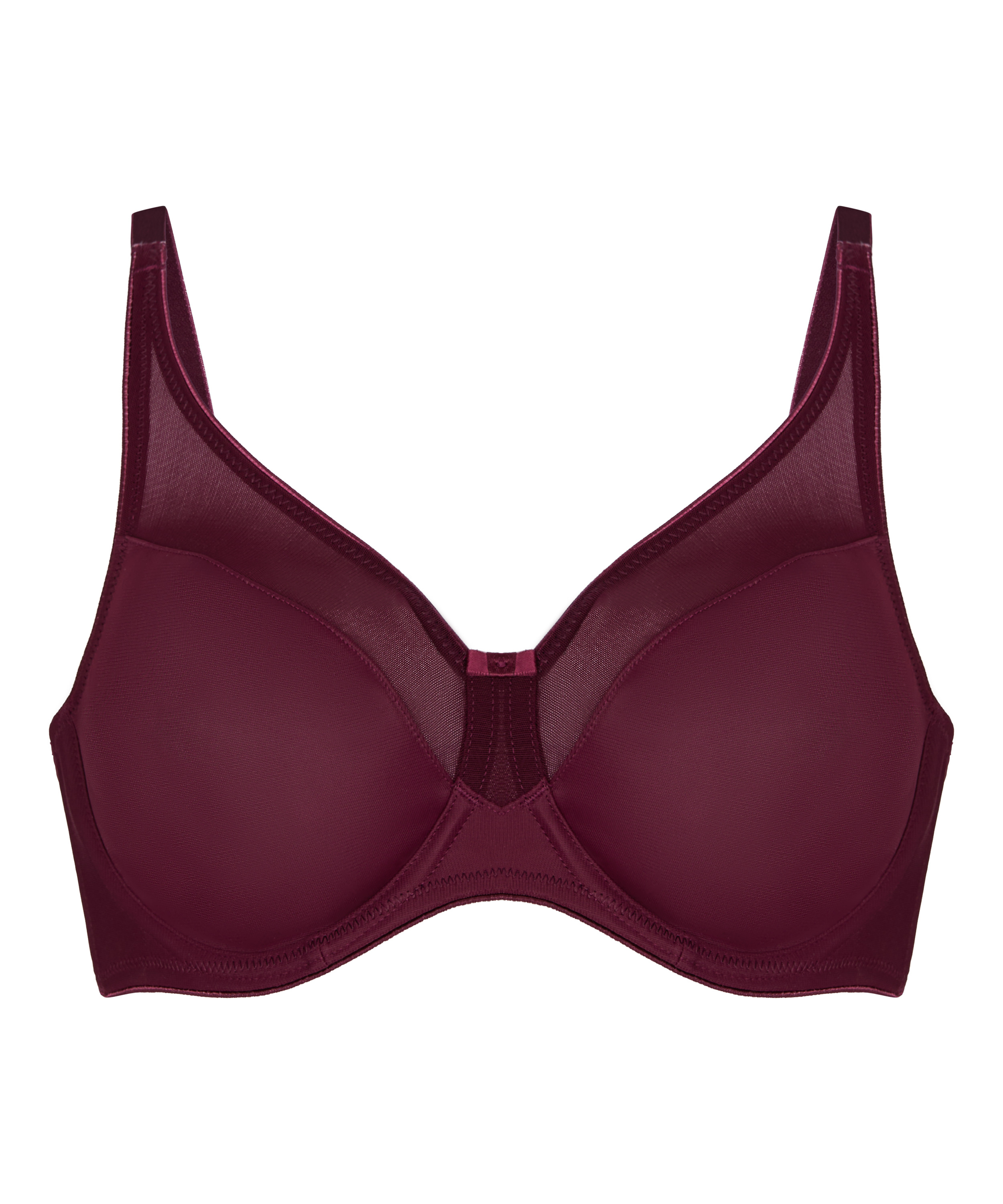 Nina Non-Padded Underwired Minimizer Bra, Red, main