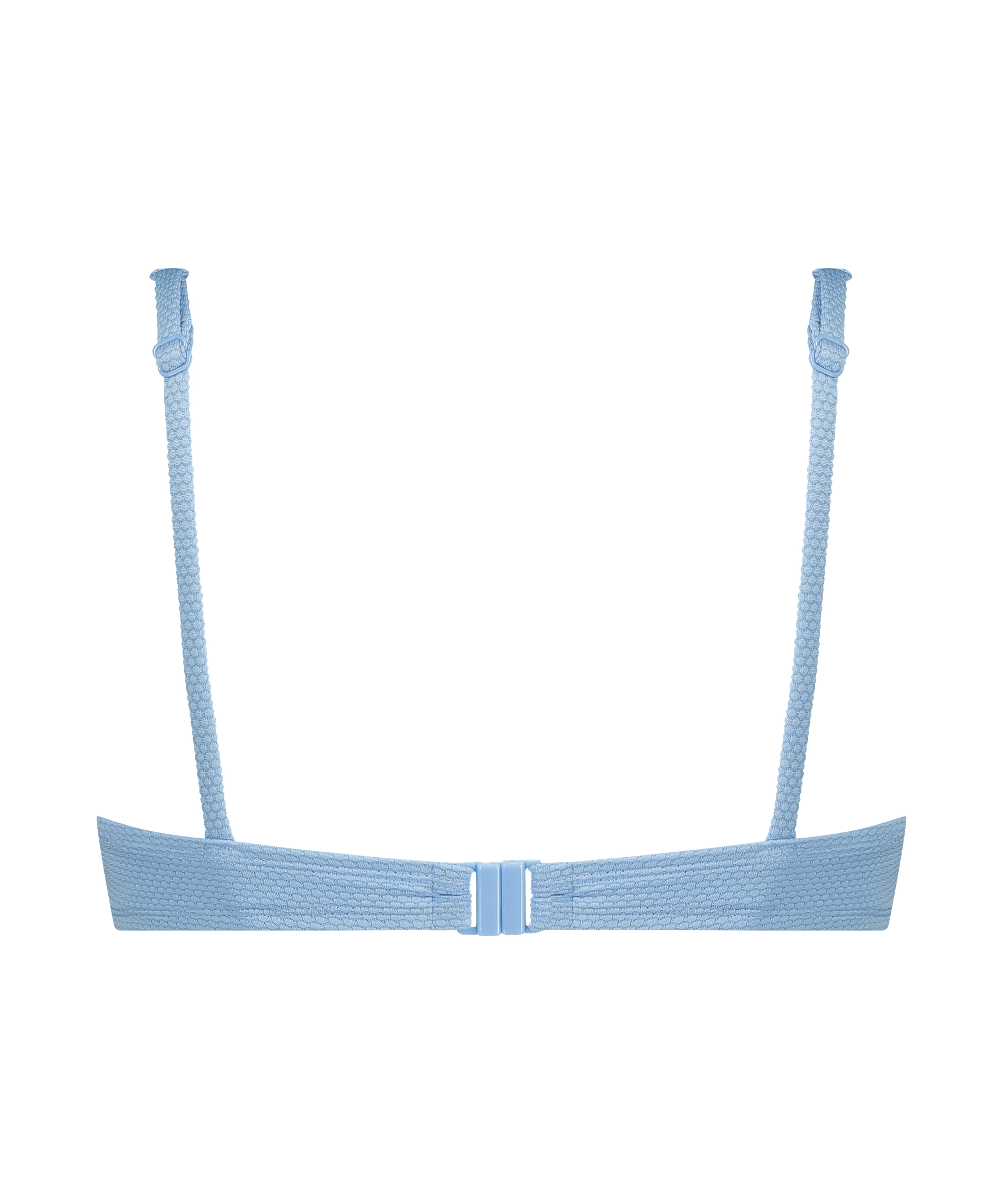 Scallop Non-Padded Underwired Bikini Top, Blue, main