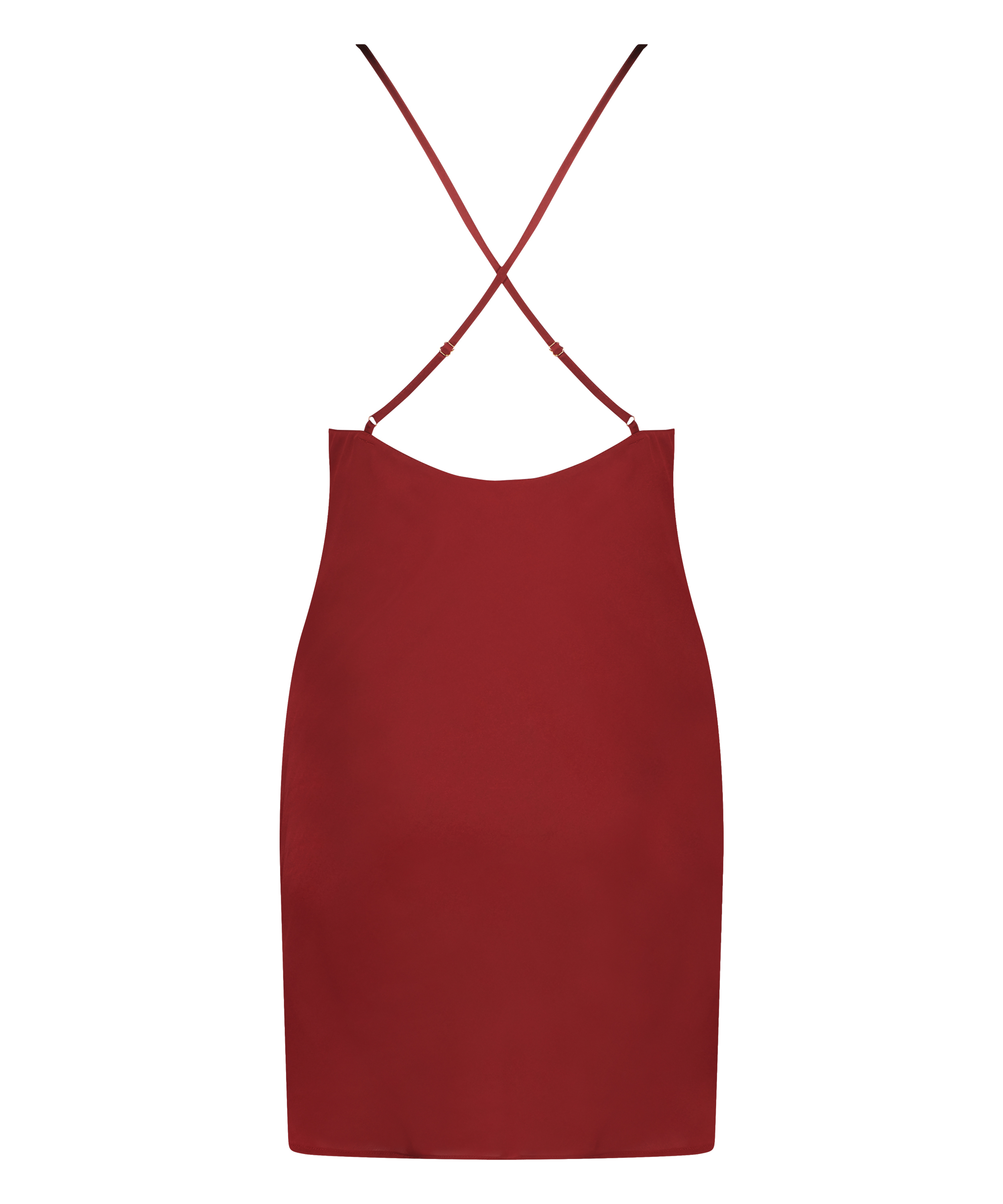 Zara Satin Slip Dress, Red, main
