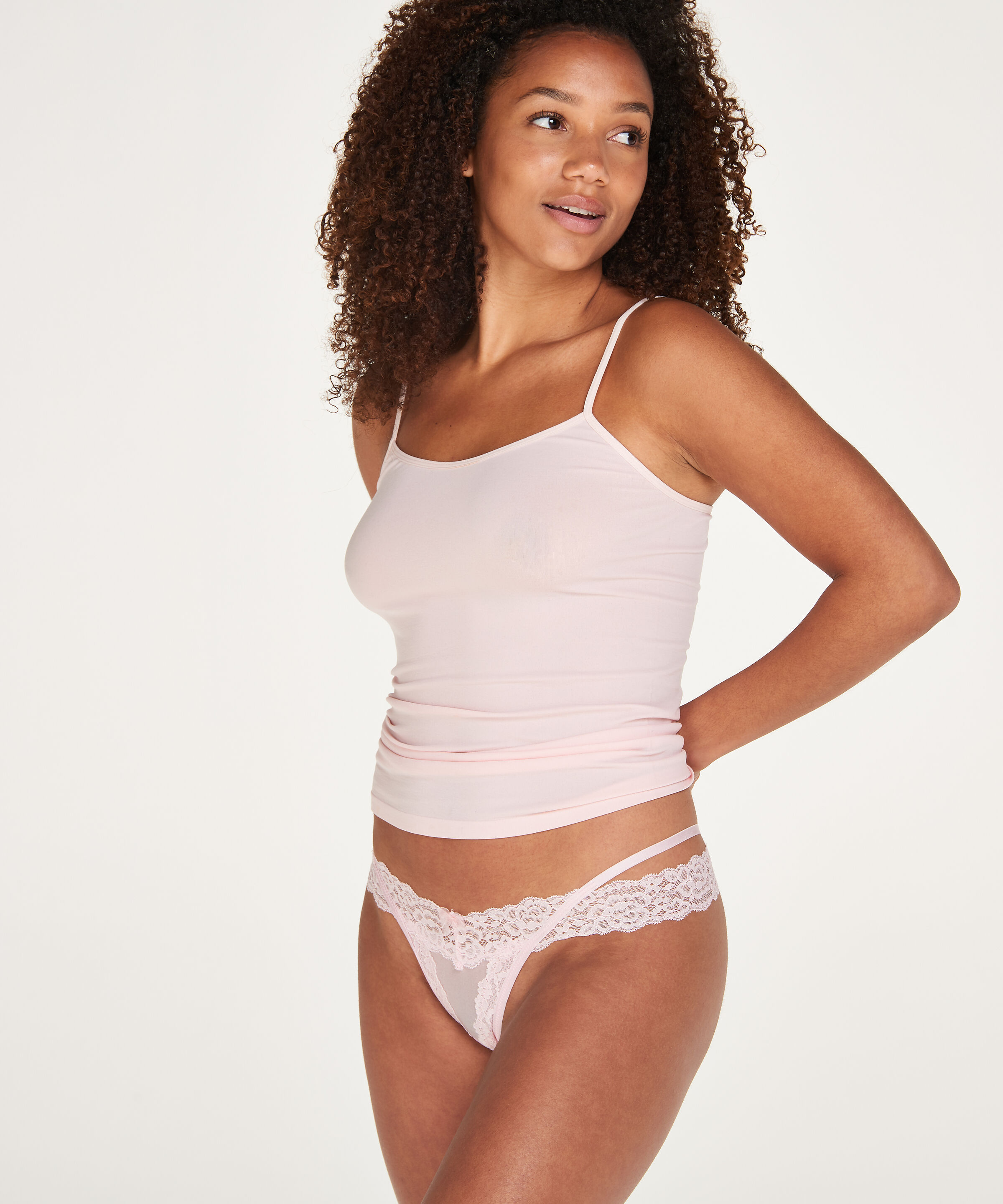 Ariel Extra Low V-Shaped Thong, Pink