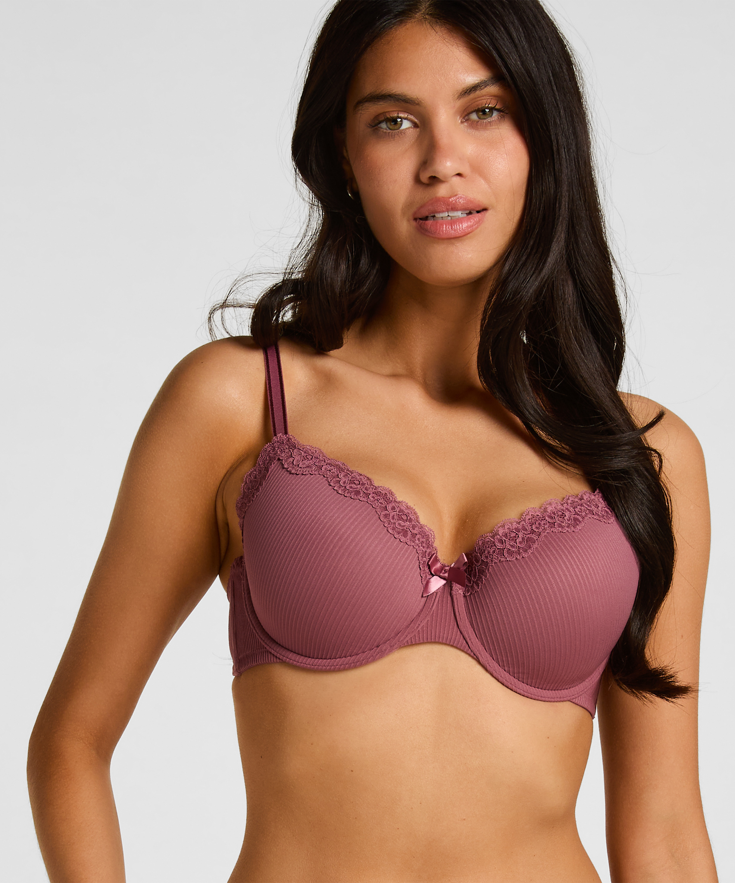 Lola Padded Underwired Bra, Purple, main