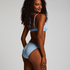 Scallop Padded Underwired Bikini Top, Blue