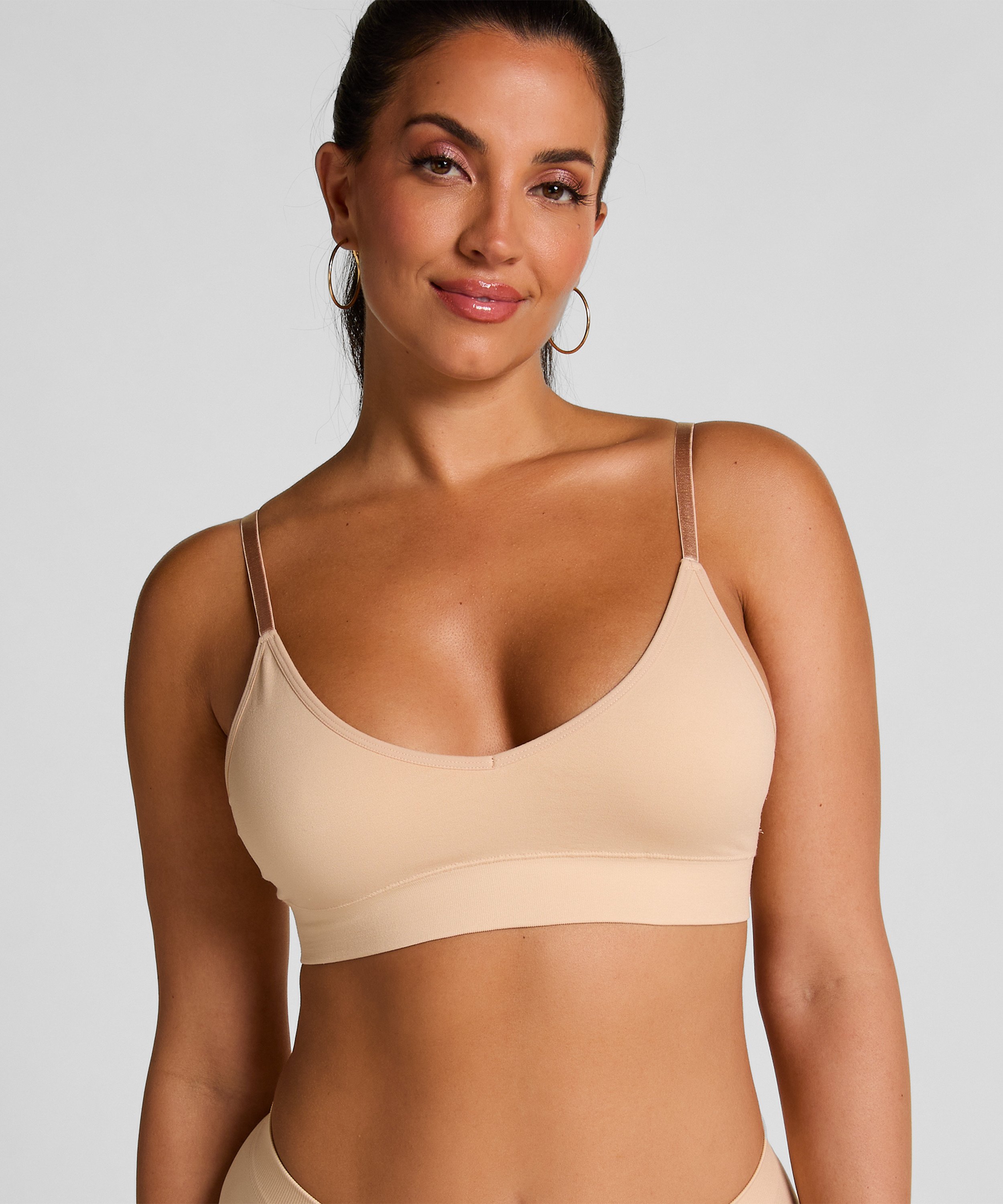 Dide Triangle Bralette, Beige, main