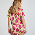 Satin Short-Sleeved Jacket, Yellow