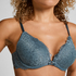 Marine Padded Push-Up Underwired Bra, Blue