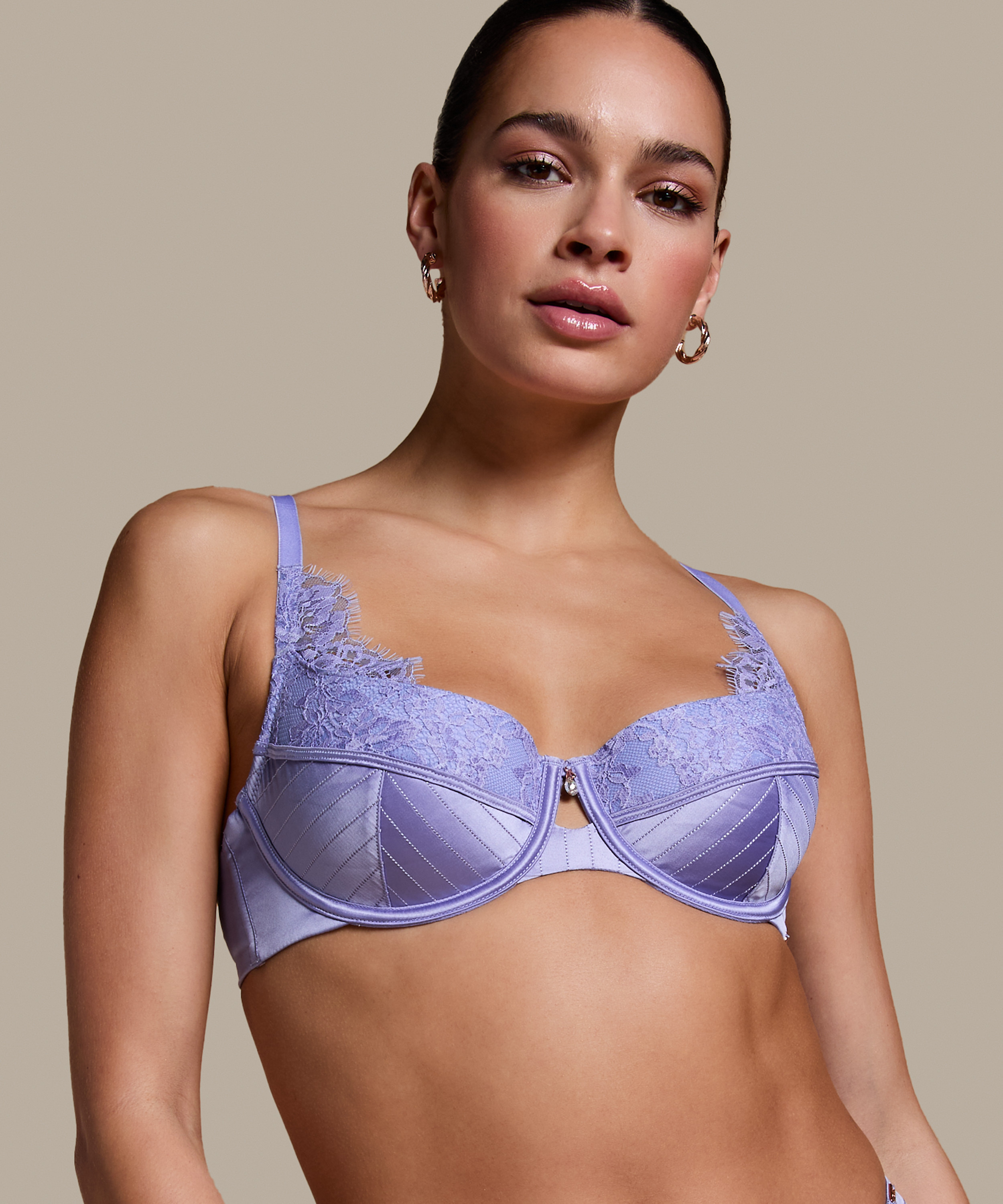 Charlie Padded Underwired Bra, Purple, main