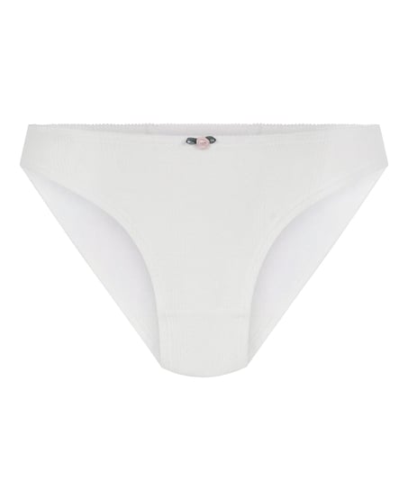 Pointelle Brazilian, White