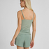 super soft Lace V-Neck cami with Cashmere, Green