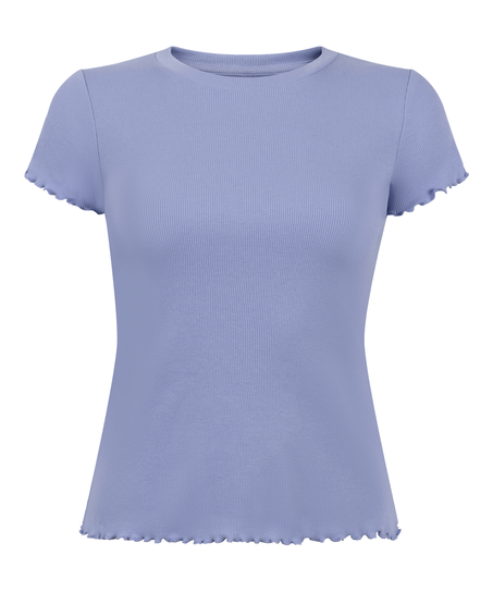 Short Sleeve Cotton Shirt, Blue