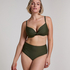 Luna padded bikini top, Green