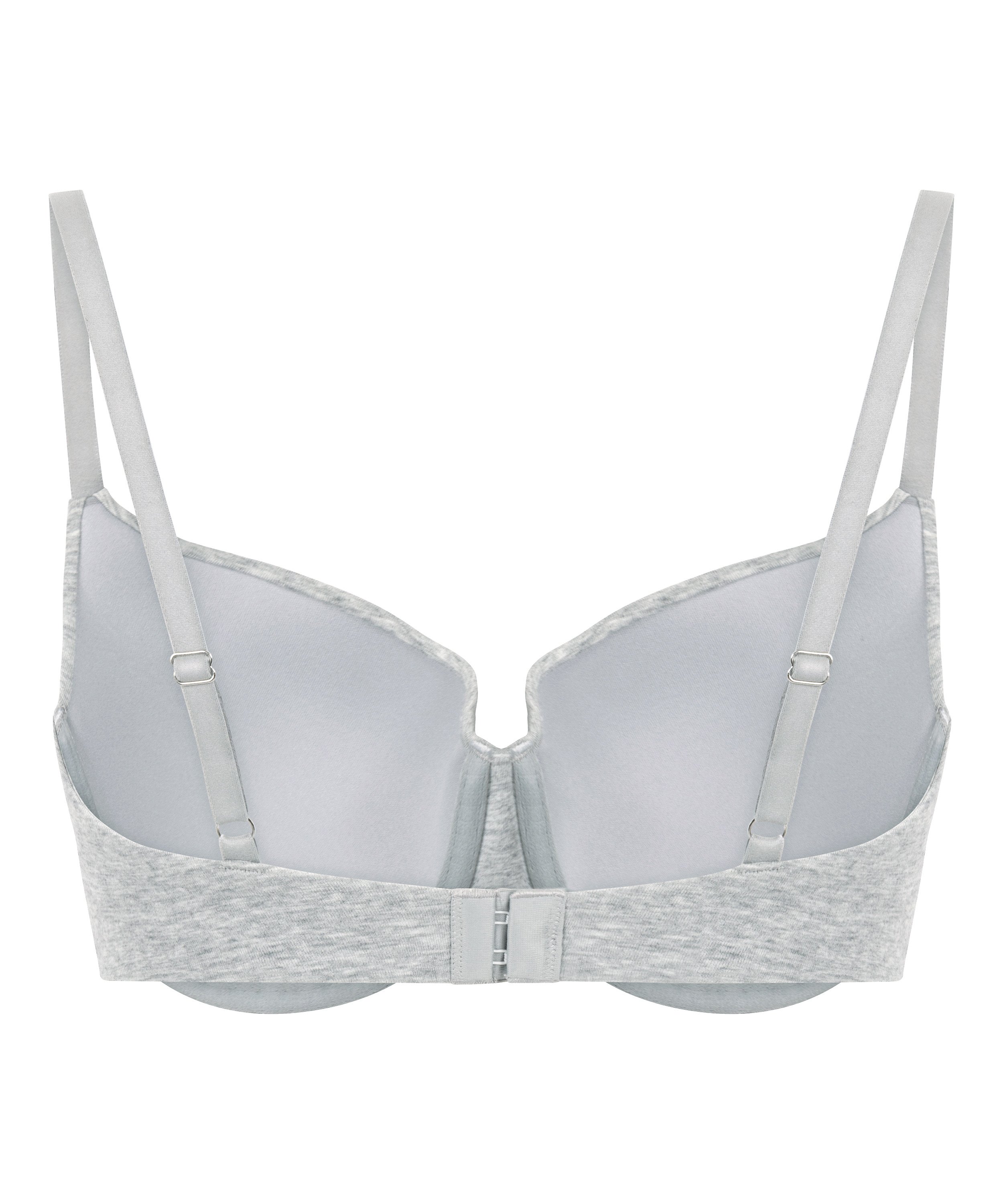Cotton Padded Underwired Bra, Gray, main