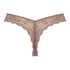 Lace Back Invisible Thong, Brown