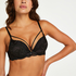 Bijou Padded Maximiser Underwired Bra, Black