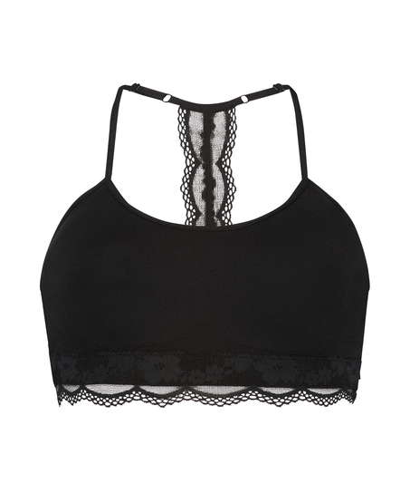 Marine seamless bralette, Black