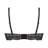 Rose Padded Underwired Strapless Bra, Black
