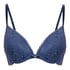 Marine Padded Push-Up Underwired Bra, Blue
