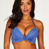 Scallop push-up underwired bikini top Cup A - E, Blue