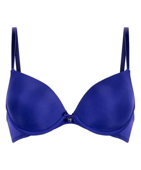 Plunge Padded Underwired Bra, Blue