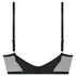 Daphne Padded Underwired Longline Push-Up Bra, Black