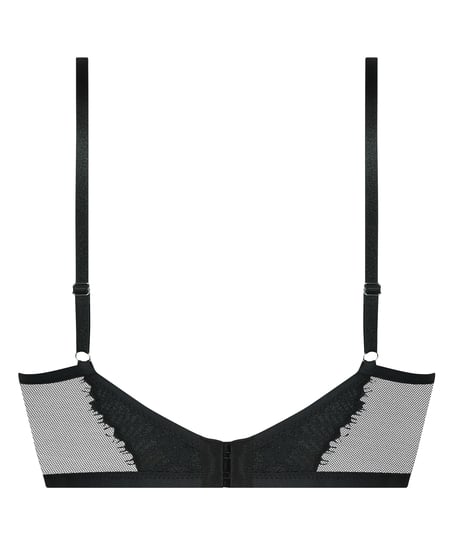 Daphne Padded Underwired Longline Push-Up Bra, Black