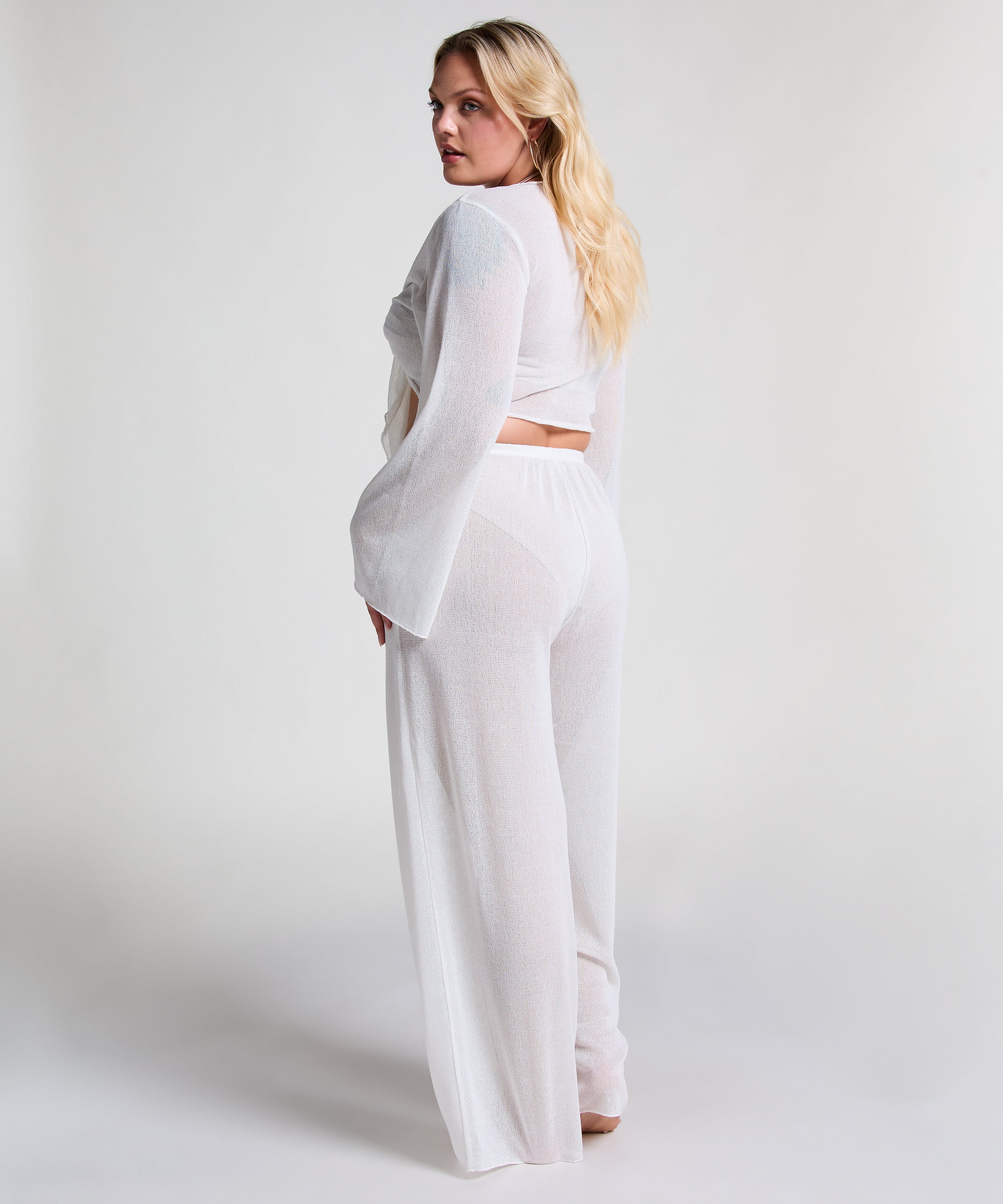 Beach Knit Pant, White, main