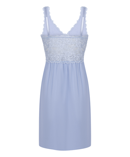 Nora Lace Slip Dress, Blue