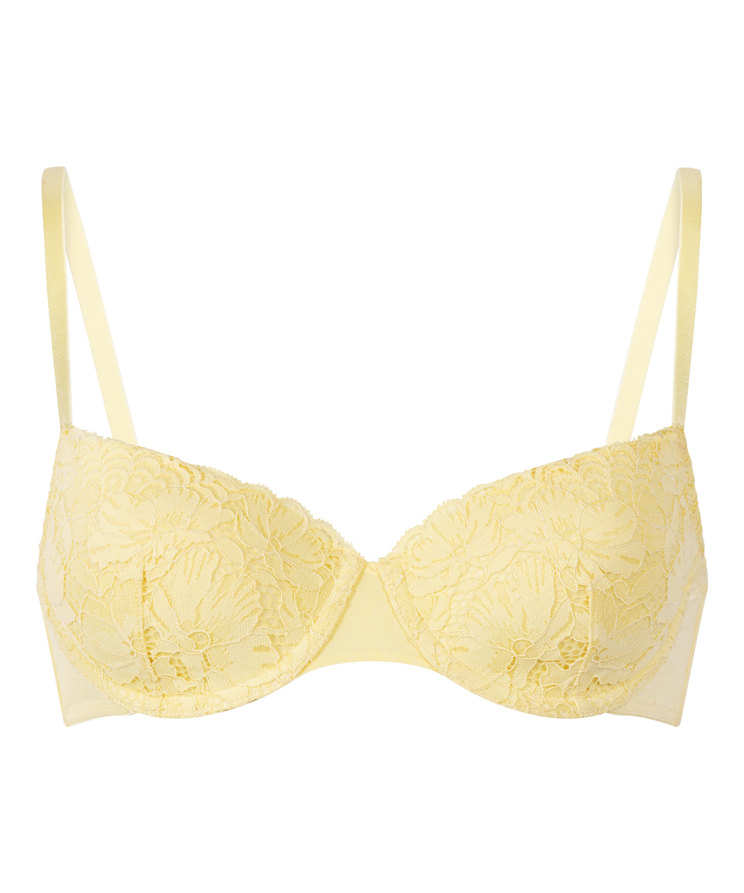 Andi Padded Underwired Bra, Yellow, main