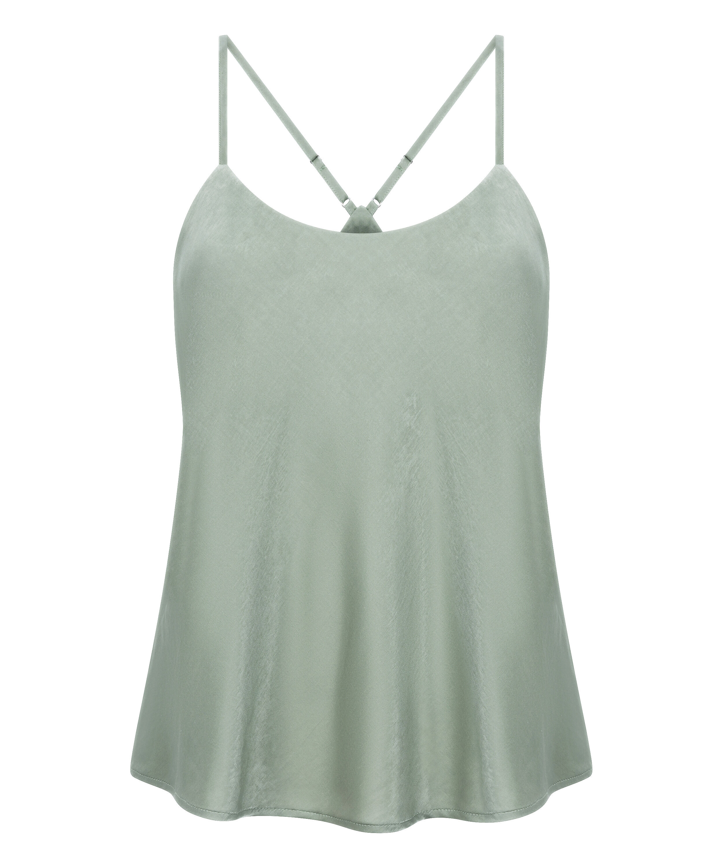Ayla Satin Cami Top, Green