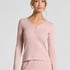 Henley Pyjama Top, Pink