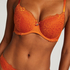 Marine Padded Underwired Bra, Orange